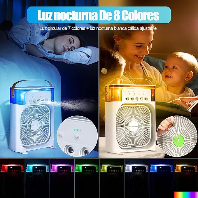 Enfriador Ventilador Aire Acondicionado LED